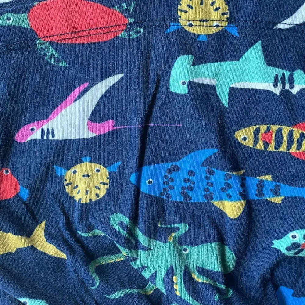 Hanna Andersson Baby‎ Print Dress & Bloomer Set, Aquarium - Size 6-12 Months